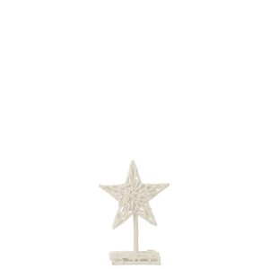 STAR ON FOOT TEATREE WOOD WHITE