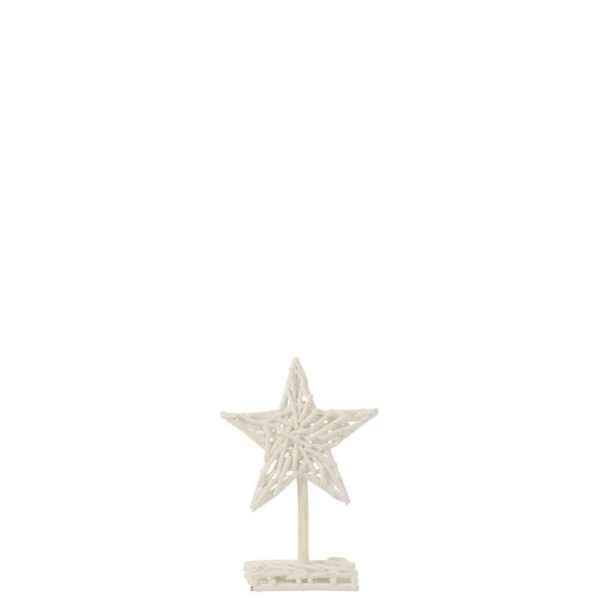 STAR ON FOOT TEATREE WOOD WHITE