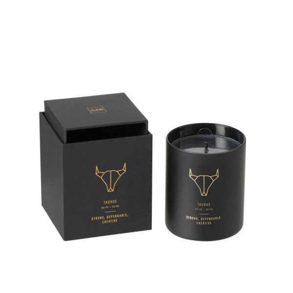 SCENTED CANDLE ASTRO  TAURUS BLACK-50H