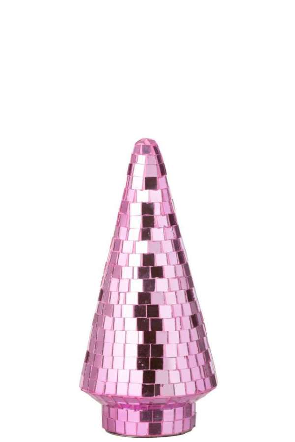 TREE MIRROR GLASS PINK MEDIUM