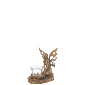 CANDLE HOLDER VIDIA METAL GOLD SMALL