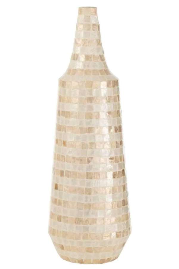 VASE LONG SHELLS/BAMBOO