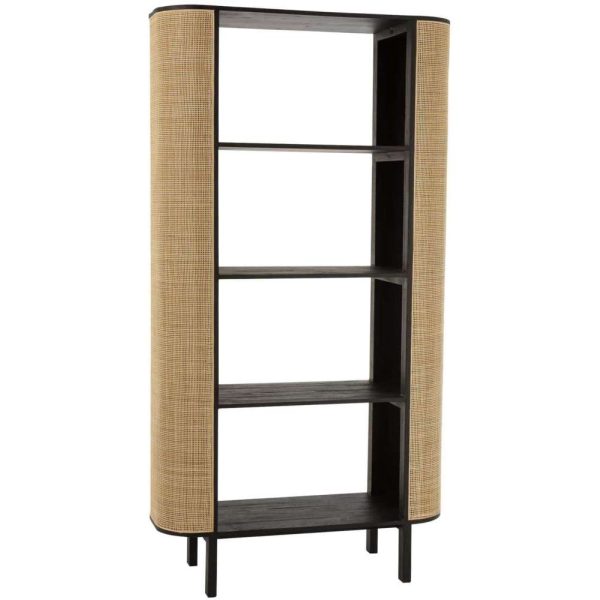RACK MOLLY EXOTIC WOOD/RATTAN BLACK