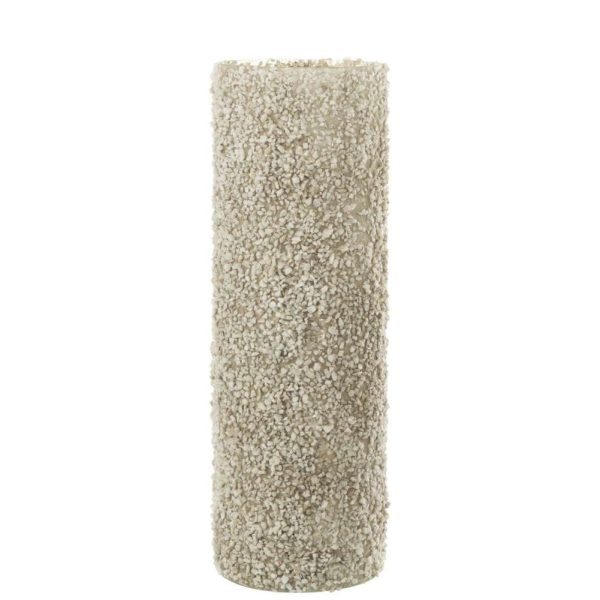 CANDLEHOLDER ROCK GLASS/ST WHITE EXTRA LARGE