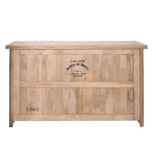 BAR 3 DRAWERS+3 SHELVES WOOD NATURAL