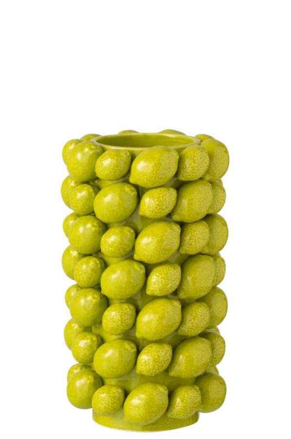 VASE LIMES COVER CERAMIC GREEN