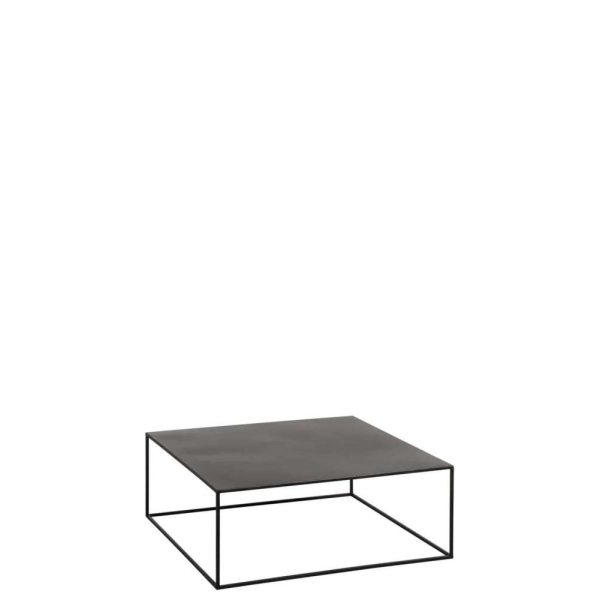 COFFEE TABLE SQUARE METAL BLACK