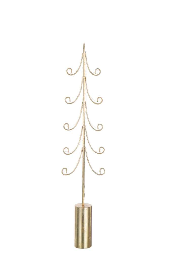 TREE LED CYLINDER BASE  IRON GOLD COLORED LARGE