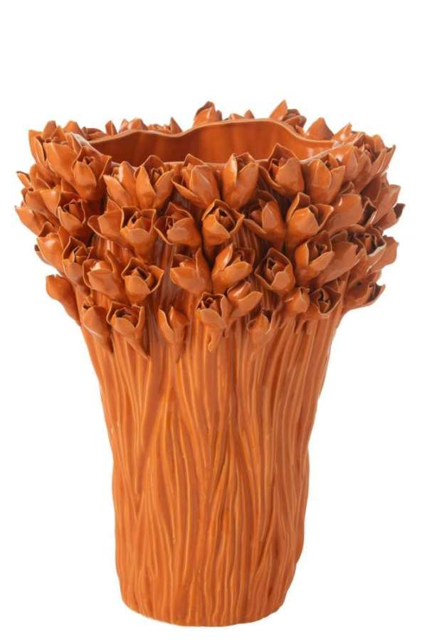 VASE AMBROSIA CERAMIC ORANGE LARGE