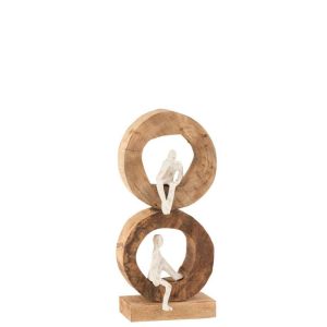 FIGURE 2 THINKERS RINGS MANGO WOOD/ALUMINIUM NATURAL/WHITE