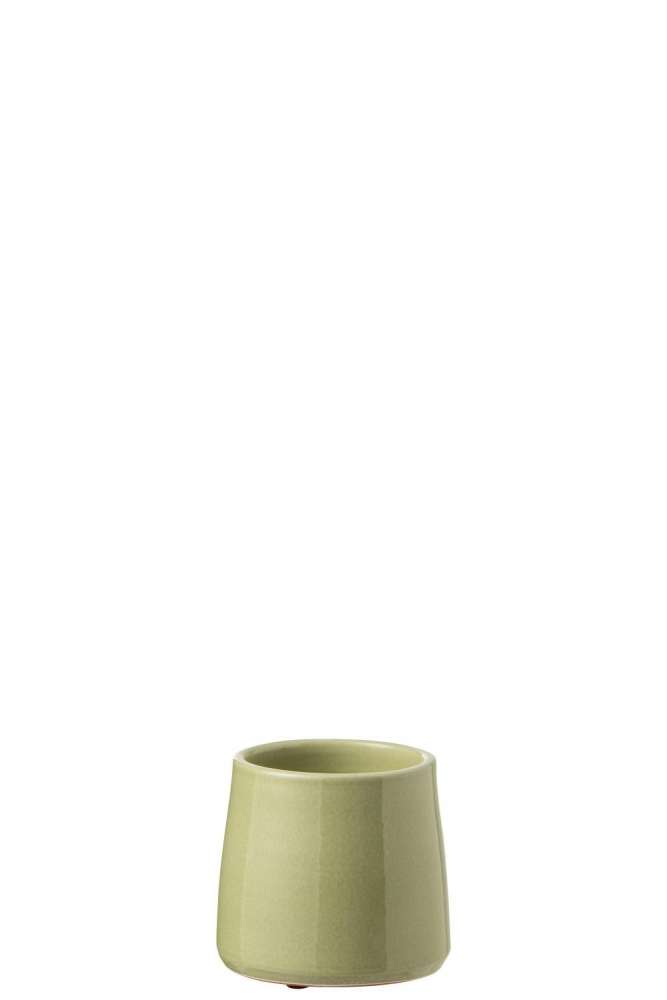 FLOWERPOT ROUND CERAMIC GREEN EXTRA SMALL