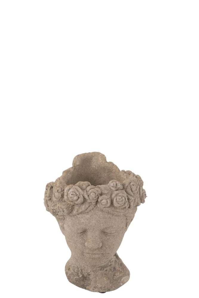 FLOWERPOT ANTIQUE POLY NATURAL SMALL