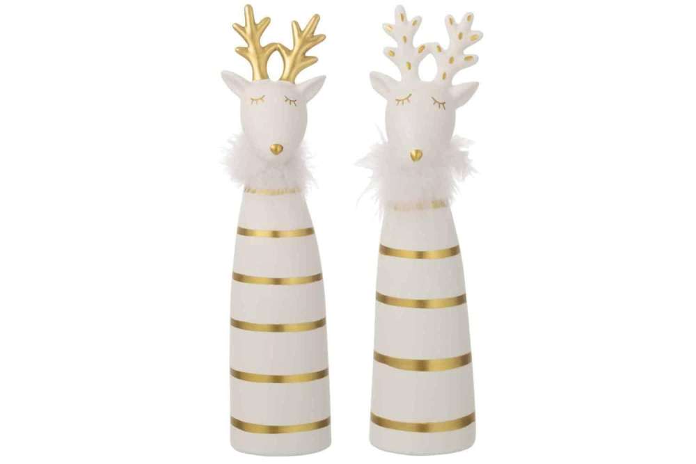 MOOSE CERAMIC STRIPES GOLD/WHITE LARGE ASS2