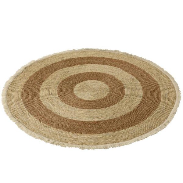 RUG TASSEL BAND MAIZE PEEL/COTTON BEIGE/BROWN WHITE