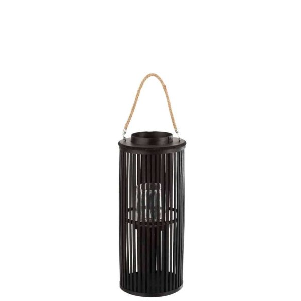 LANTERN TUBE BAMBOO BLACK SMALL