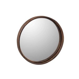 TRAY MIRROR ROUND RATTAN LARGE