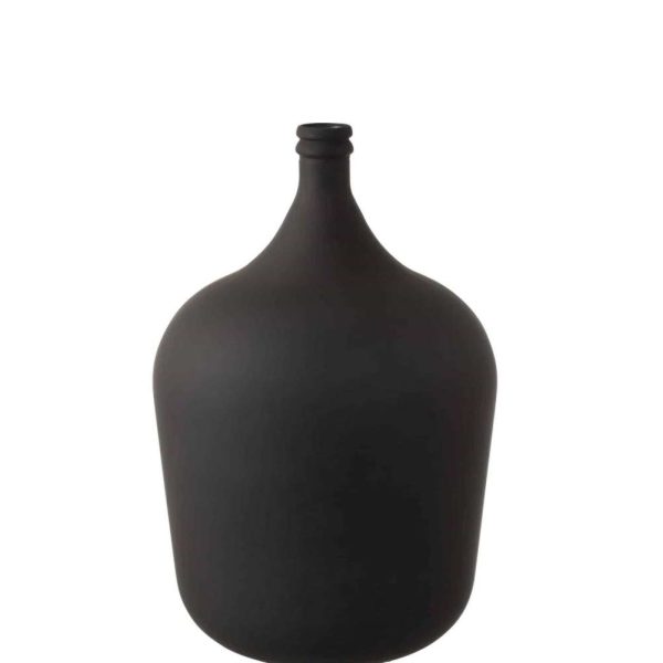 VASE CARAFE GLASS MATTE BLACK