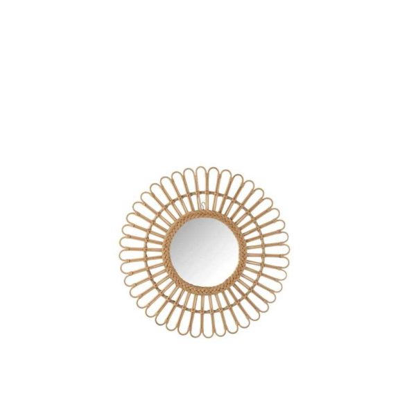 MIRROR ELLEN ROUND RATTAN NATURAL SMALL