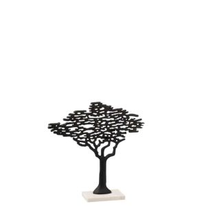 FIGURE TREE ON FOOT ALUMINIUM/MARBLE BLACK/WHITE