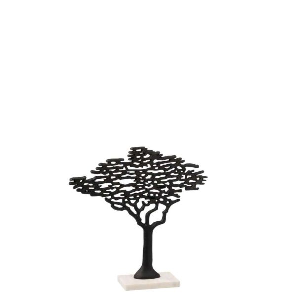 FIGURE TREE ON FOOT ALUMINIUM/MARBLE BLACK/WHITE