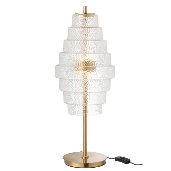 TABLE LAMP LED GOLD METAL/GLASS TRANSPARENT