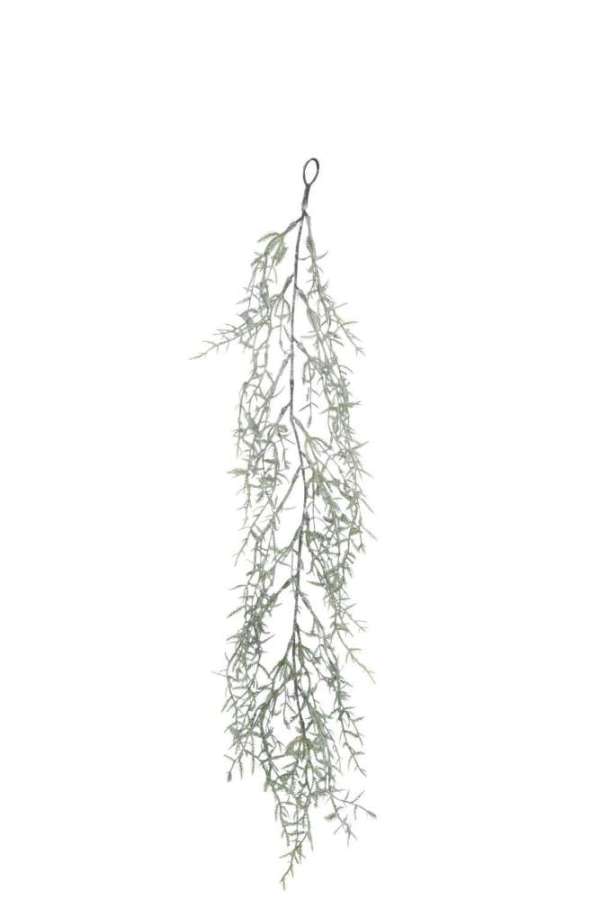BRANCH HANGING LEAVES PLASTIC GREEN