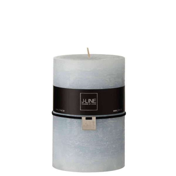 CYLINDER CANDLE  LIGHT BLUE XL 95H