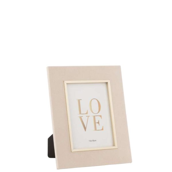 PHOTO FRAME DITA VELVET BEIGE MEDIUM