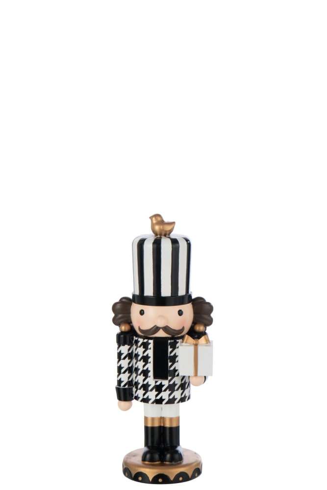 NUTCRACKER PIED-DE-POULE RESIN MULTICOLORED SMALL