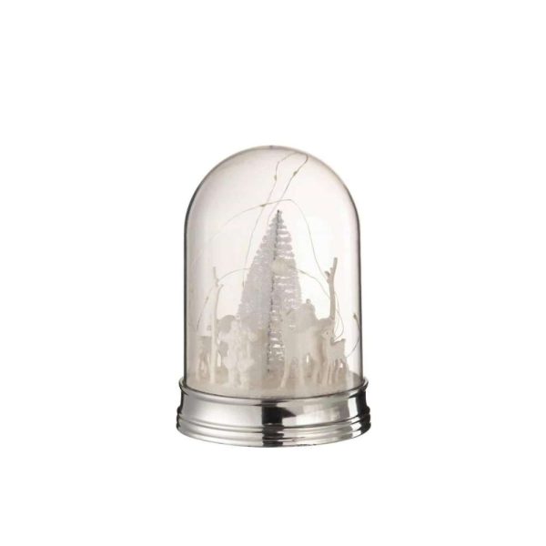 BELL JAR CHRISTMAS LED ACRYLIC WHITE LARGE