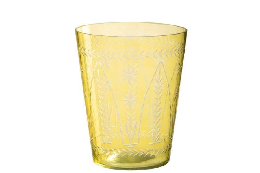 VASE TARIFA GLASS YELLOW