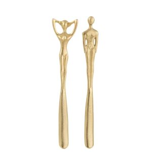 SHOE HORN MAN/WOMAN ALUMINIUM GOLD ASSORTMENT OF 2