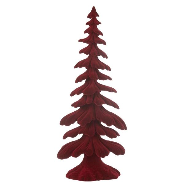 FIR TREE VELVET RESIN RED LARGE