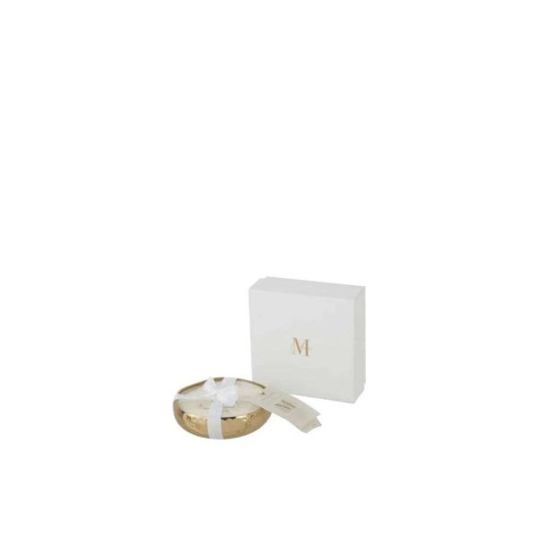 SCENTED CANDLE M-CHIC METAL GOLD SMALL-18H