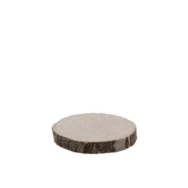 DISC DECORATIVE BARK BROWN GLITTER SILVER MEDIUM
