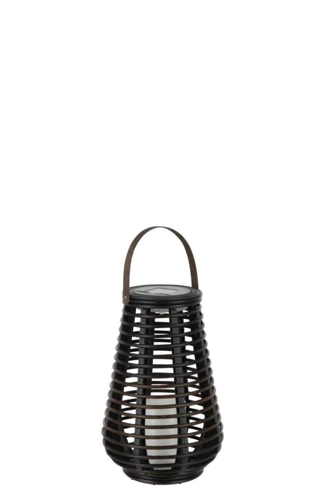 LANTERN LED SOLAR ENERGY PLASTIC BROWN SMALL