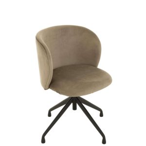 CHAIR TURN/UP/DOWN VELVET DARK GREY
