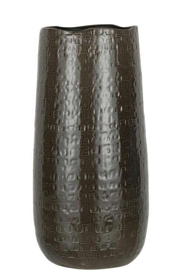 VASE PATTERN CERAMIC DARK GREY LARGE