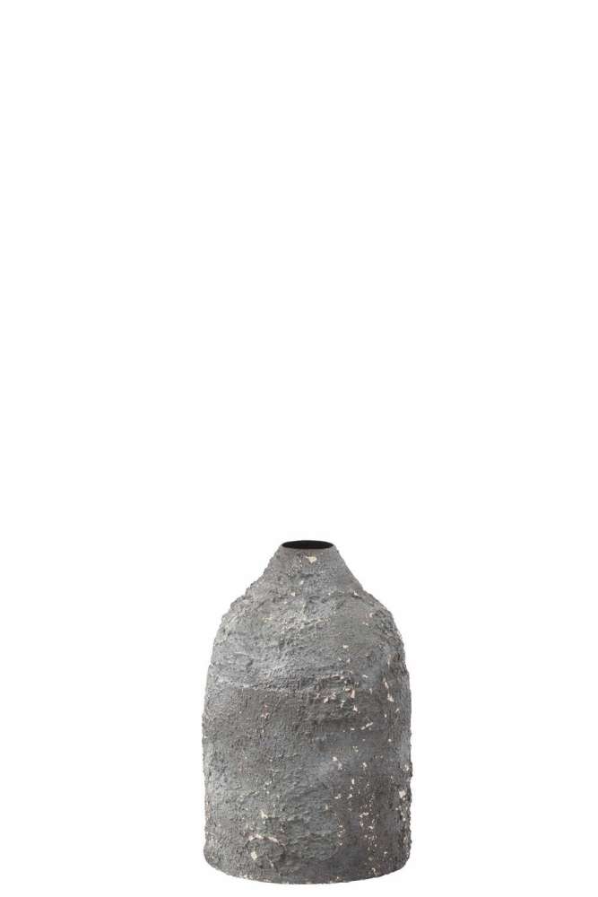 VASE EFFY ROUGH METAL GREY
