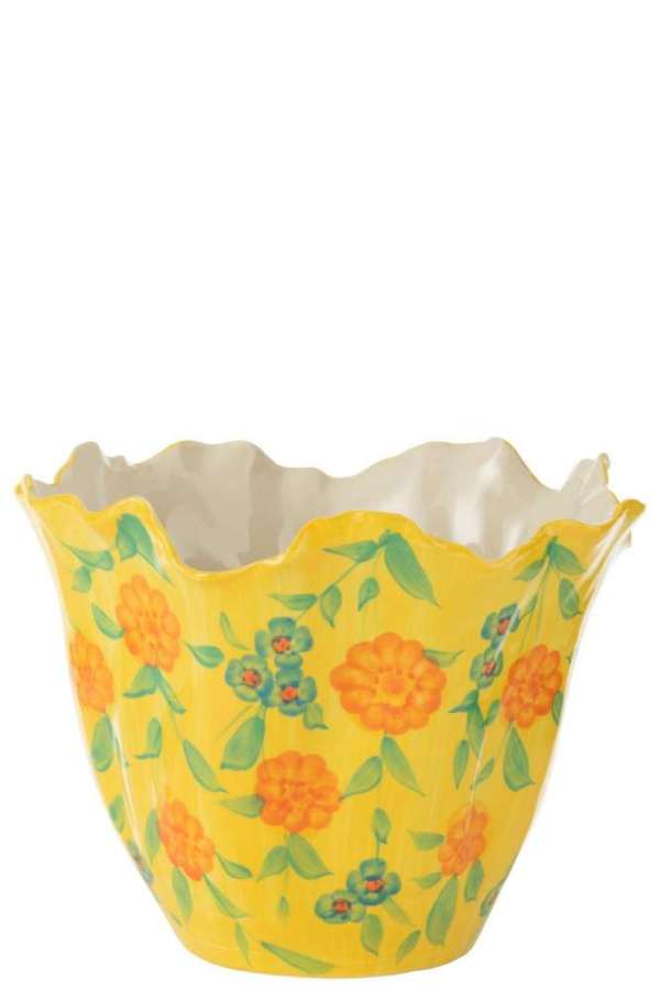 VASE ALEGRIA FLOWERS WIDE CLAY MIX