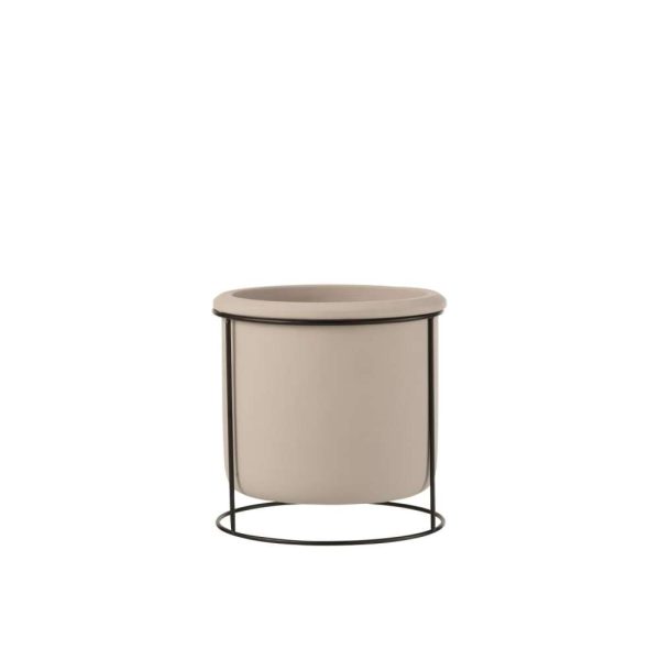 FLOWER POT SUSPENDED CEMENT TAUPE SMALL