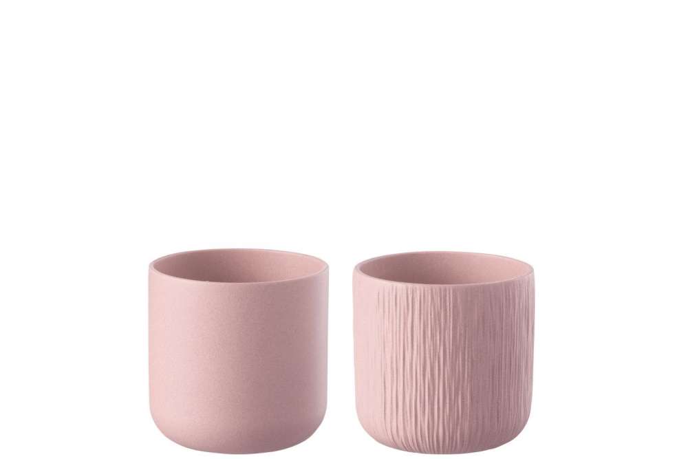 FLOWERPOT GEN CERAMIC PINK SMALL ASSORTMENT OF 2