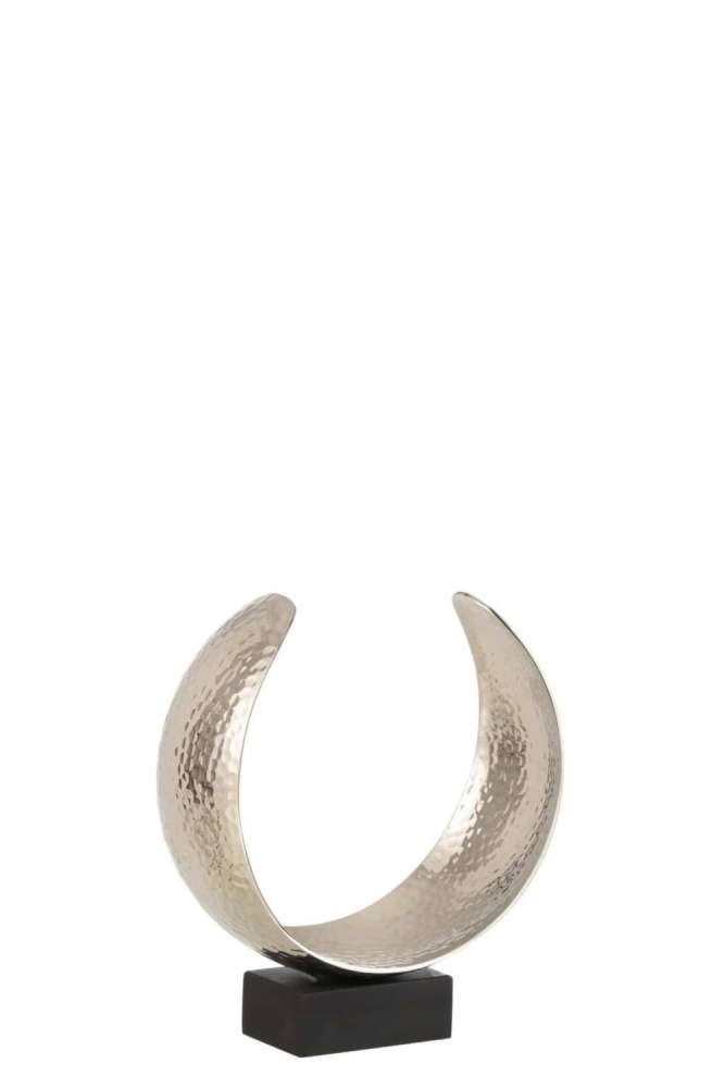 METAL MOON DECORATION SILVER SMALL
