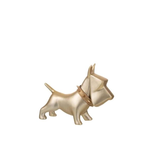 DOG CERAMIC GOLD MEDIUM