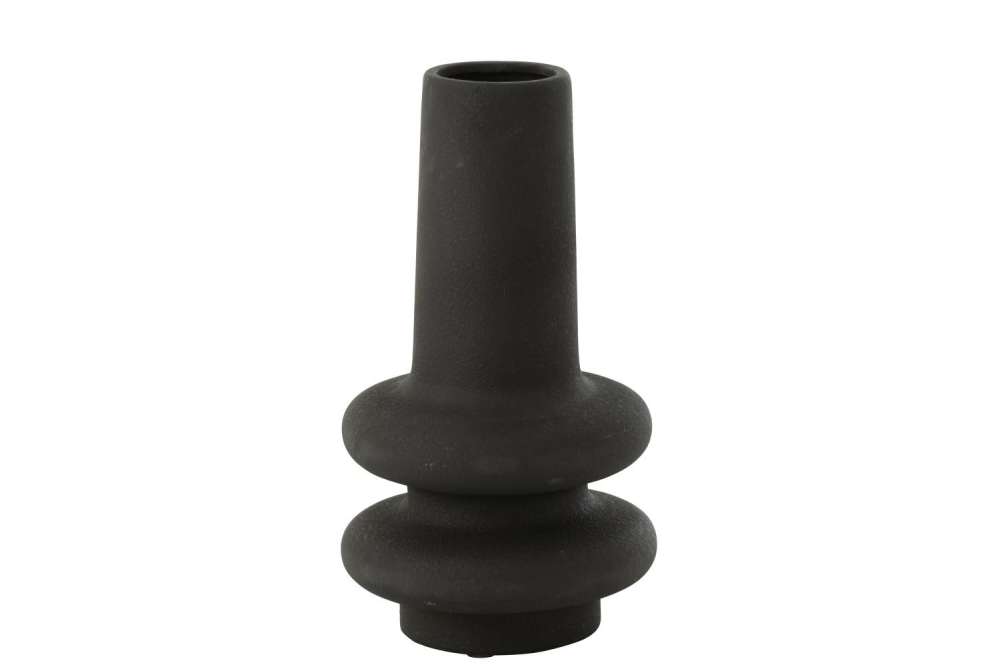 VASE  LYRA CLAY BLACK LARGE