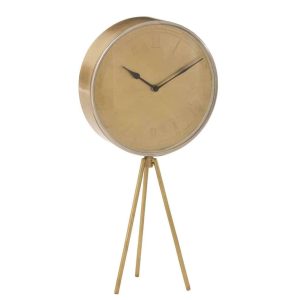 CLOCK OP TRIPOD IRON GOLD LARGE