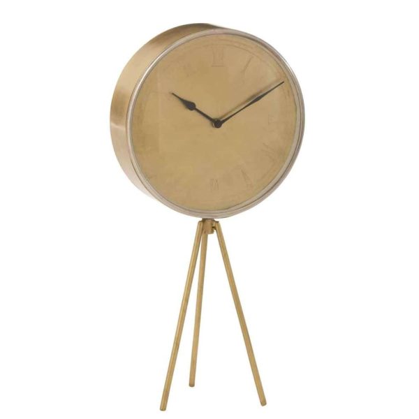 CLOCK OP TRIPOD IRON GOLD LARGE