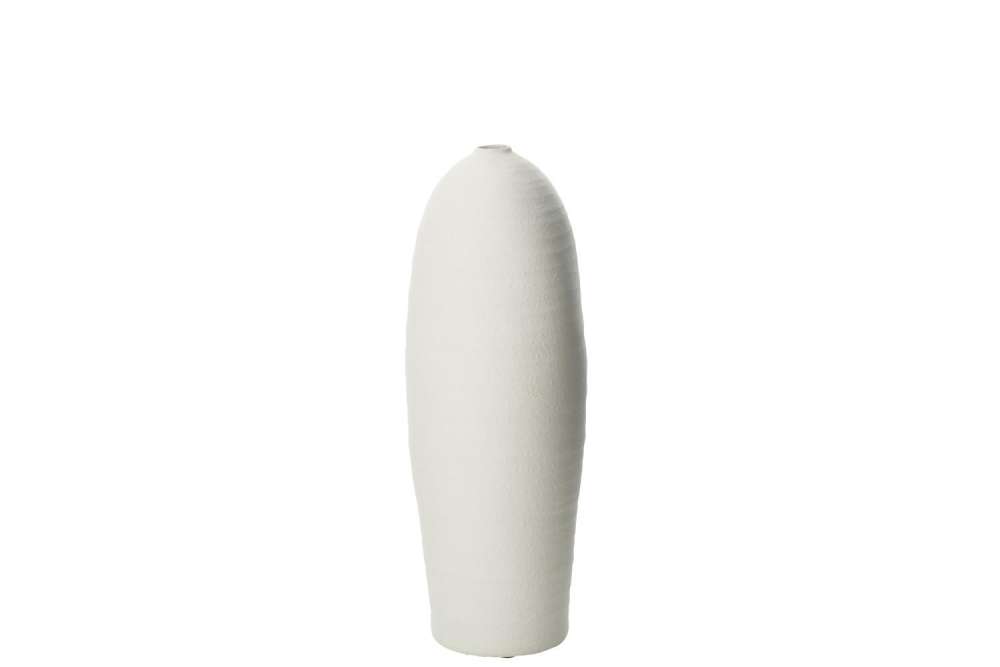 VASE CRETA CLAY WHITE MEDIUM