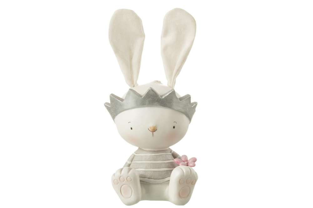 MONEYBOX RABBIT SITTING POLY MIX