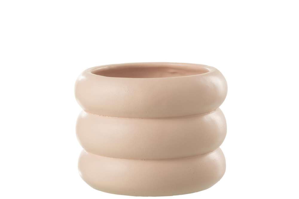 FLOWERPOT RING CEMENT BEIGE/PINK MEDIUM